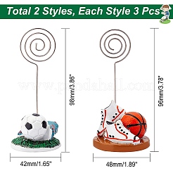 6Pcs 2 Style Resin Memo Clip&nbsp;AJEW-CA0002-02