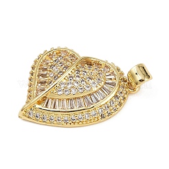 Brass Micro Pave Cubic Zirconia Pendants&nbsp;KK-S526-15G-A