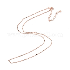 Brass Bar Link Chain Necklaces&nbsp;NJEW-K123-04RG
