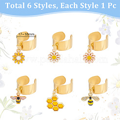 304 Stainless Steel Open Cuff Rings&nbsp;RJEW-UN00015