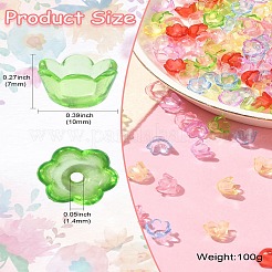 Transparent Acrylic Bead Caps&nbsp;MACR-CJC0006-01