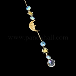 Glass Teardrop Big Pendant Decorations&nbsp;LS-HJEW-M005-05D-G