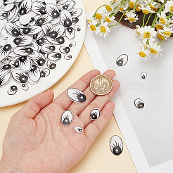 200Pcs 4 Styles Plastic Cabochons&nbsp;KY-AN0001-01