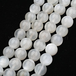 Natural White Moonstone Beads Strands&nbsp;G-J373-13-8mm