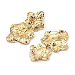 Maple Leaf Alloy Dangle Stud Earrings&nbsp;EJEW-L096-001G