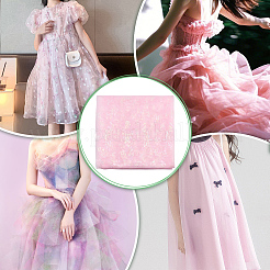 Nylon Butterfly Pattern Fabric&nbsp;DIY-WH0678-91B