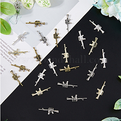40Pcs 4 Colors Punk Style Zinc Alloy Rhinestone Cabochons&nbsp;MRMJ-HY0001-17