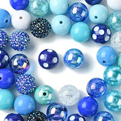 50Pcs Chunky Bubblegum Round Acrylic Beads&nbsp;SACR-CJ0001-64