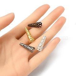 100Pcs 4 Colors Iron Filigree Bead Cones&nbsp;IFIN-YW0003-17