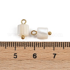 Natural Shell Column Charms&nbsp;STAS-D378-32G