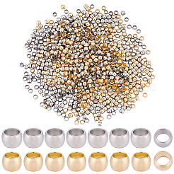 800Pcs 2 Colors 304 Stainless Steel Spacer Beads&nbsp;STAS-BBC0009-75B