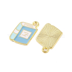 Golden Plated Alloy Enamel Pendants&nbsp;ENAM-Z017-12G-01