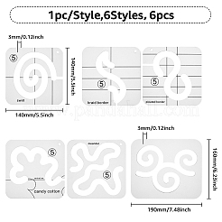 6Pcs 6 Styles Acrylic Quilting Templates&nbsp;DIY-HY0001-67