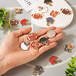 16Pcs 8 Styles Alloy Enamel Pendants&nbsp;ENAM-TA0001-79