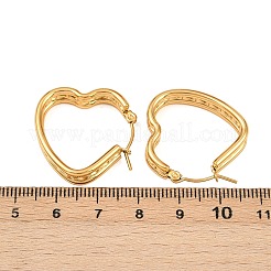 304 Stainless Steel Heart Hoop Earrings&nbsp;EJEW-I320-27G-03