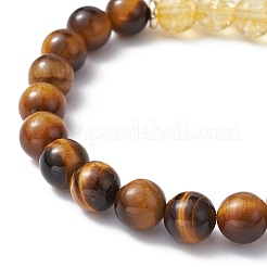 Natural & Synthetic Mixed Gemstone & Pearl Beaded Stretch Bracelets&nbsp;BJEW-JB09726