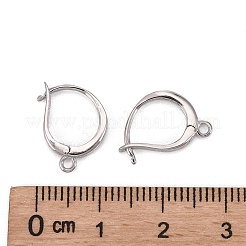 Anti-Tarnish Rhodium Plated 925 Sterling Silver Leverback Earring Findings&nbsp;STER-I017-087P