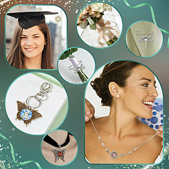 DIY Dome Alloy Butterfly Pendant Jewelry Making Kits&nbsp;DIY-PH0023-39AB