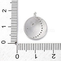 Brass Micro Pave Cubic Zirconia Pendants&nbsp;KK-D360-08P