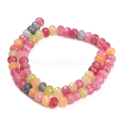 Faceted Dyed Natural White Jade Beads Strands&nbsp;GG-CBAE966-01A-I