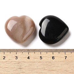 Natural Mixed Heart Palm Stones&nbsp;G-P522-01