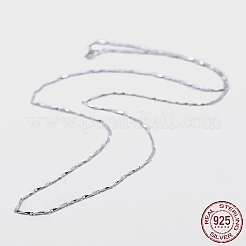 Anti-Tarnish Rhodium Plated 925 Sterling Silver Chain Necklaces&nbsp;STER-F039-12P