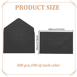 300Pcs 3 Colors Paper Envelopes&nbsp;AJEW-GO0005-62
