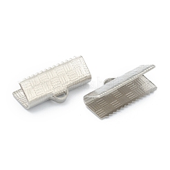 Non-Tarnish 304 Stainless Steel Ribbon Crimp Ends&nbsp;STAS-H158-B02-P