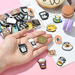 40Pcs 20 Styles Coffee Style PVC Cabochons&nbsp;KY-CJ0002-02