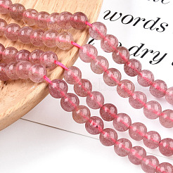 Natural Strawberry Quartz Beads Strands&nbsp;G-S150-10-6mm