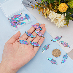 16Pcs 201 Stainless Steel Pendants&nbsp;STAS-DC0008-14
