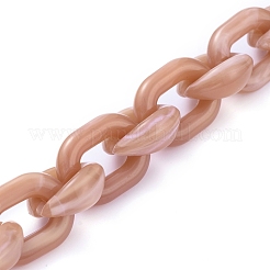 Transparent Acrylic Handmade Cable Chain&nbsp;AJEW-JB00546