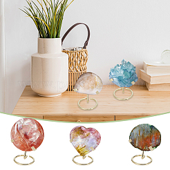 Iron Crystal Ball Stands&nbsp;AJEW-WH650-47G