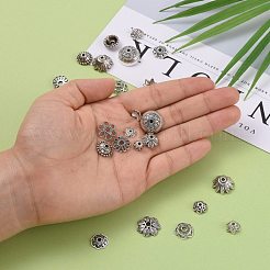 Mixed Style Tibetan Style Alloy Bead Caps&nbsp;X-TIBE-O006-26