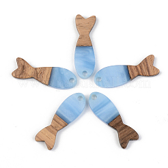 Resin & Walnut Wood Pendants&nbsp;RESI-S389-054B