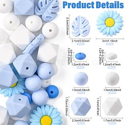 30Pcs Food Grade Eco-Friendly Silicone Beads&nbsp;SIL-FS0001-26A