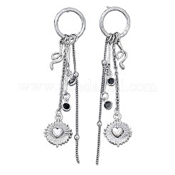 Alloy Rhinestone Stud Dangle Earrings for Women&nbsp;WG48D01-01