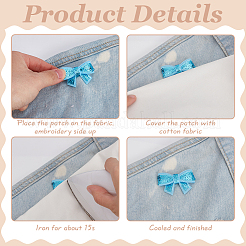 32Pcs 16 Colors 3D Bowknot Paillette Cloth Sew on Appliques&nbsp;PATC-PH0001-19