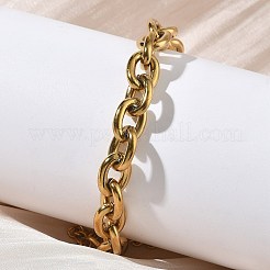 304 Stainless Steel Cable Chain Bracelets for Women&nbsp;BJEW-A160-07G