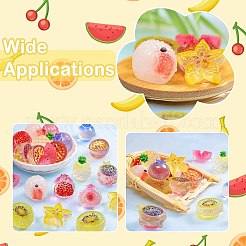 40Pcs 10 Styles Resin Fruit Sculpture Display Decorations&nbsp;DJEW-CJZ0001-008