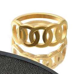 Hollow Ring 304 Stainless Steel Finger Ring for Women&nbsp;RJEW-L126-18B-G