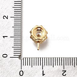 Brass Micro Pave Cubic Zirconia Peg Bails&nbsp;KK-K378-69G