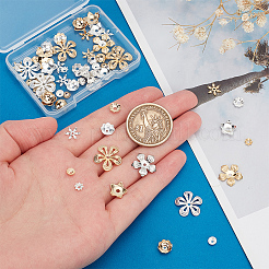 64PCS 16Style Brass Bead Cap&nbsp;KK-PH0006-23