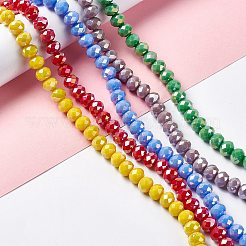 Electroplate Glass Beads Strands&nbsp;GLAA-F001-8x6mm-MAB