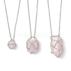 3Pcs 304 Stainless Steel Macrame Pouch Necklace Making for Gemstone Nuggets&nbsp;NJEW-JN05528