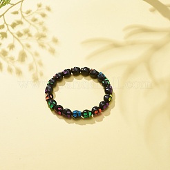 Acrylic Skull Beaded Stretch Bracelet&nbsp;BJEW-JB08544