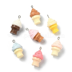40Pcs 8 Colors Opaque Resin Pendants&nbsp;RESI-CJ0005-24