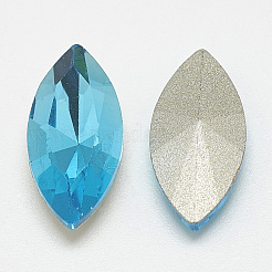 Pointed Back Glass Rhinestone Cabochons&nbsp;RGLA-T083-7x15mm-12