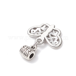 8Pcs 8 Styles Alloy Butterfly European Dangle Charms&nbsp;PALLOY-JF03874