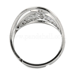 Non-Tarnish 304 Stainless Steel Moth Adjustable Rings&nbsp;RJEW-G306-01P
